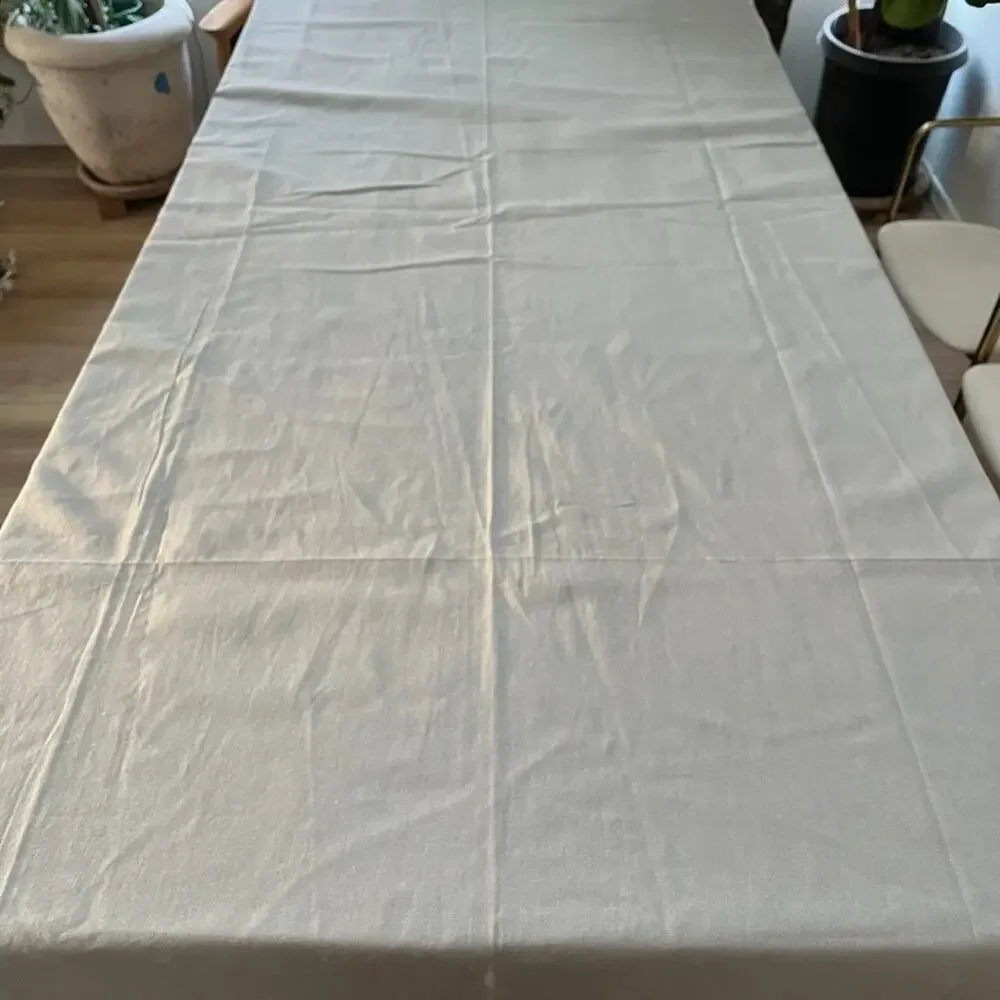 Ikea Gray Cotton Flax Blend Curtain Panels (2) 57 x 98 in Rod Pocket